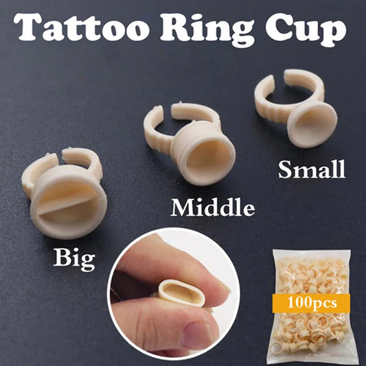 100Pcs Silicone Tattoo Pigment Cup Holder For Permanent Eyelash Extension Makeup Tools micropigmentation accessories