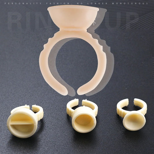 100Pcs Silicone Tattoo Pigment Cup Holder For Permanent Eyelash Extension Makeup Tools micropigmentation accessories