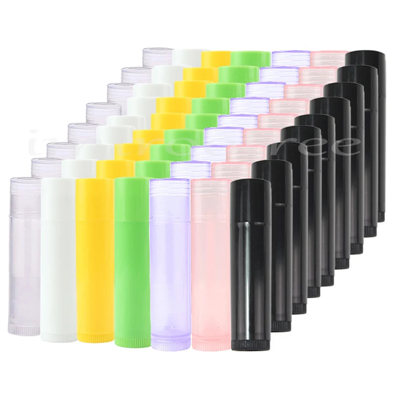 100Pcs Empty Lip Gloss Tubes 5ml 5g 6 Colors Cosmetic Containers Lipstick Jars Balm Tube Travel Bottles Makeup Tools DIY Tubes